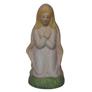 Nativity Scene Replacement Mother Mary Sears Vintage 4-1/4" pink green